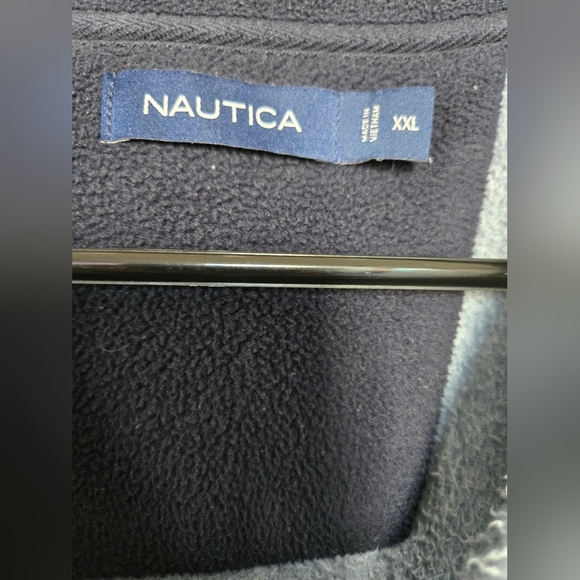 Nautica Men's Gray & Blue Quarter Zip Pullover Sweatshirt XXL - Pre-Owned - Picture 2 of 4